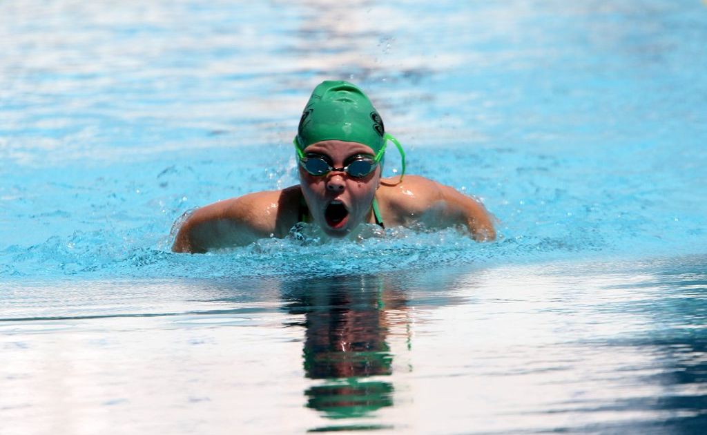 MADAME BUTTERFLY: Ella Darlington competing in the butterfly component of the 200m Individual Medley. MADAME BUTTERFLY: Ella Darlington competing in the butterfly component of the 200m Individual Medley.